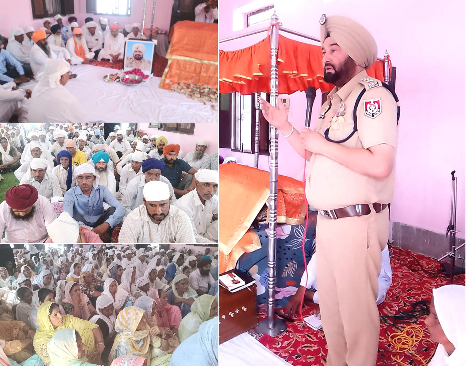 Tributes were paid to ASI Balwinder Singh at Binewal Beet